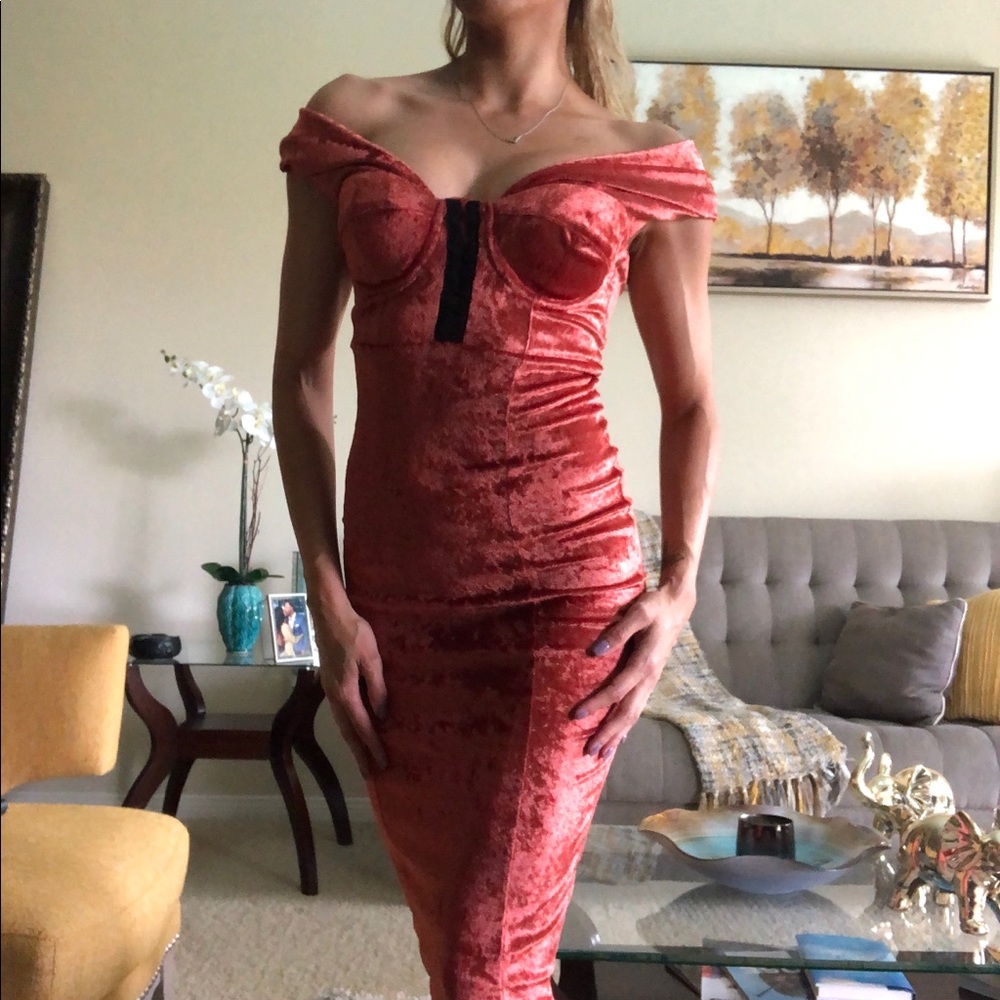 Velvet cocktail dress